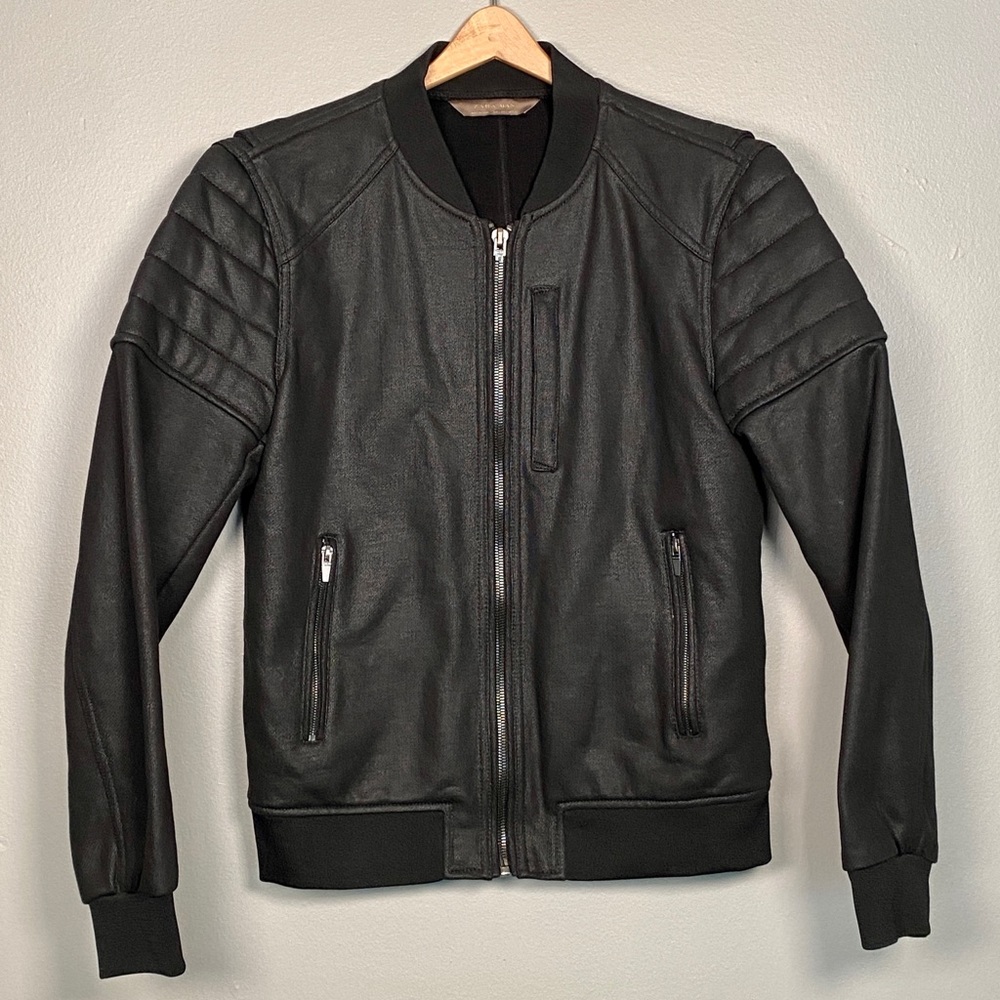 Zara Men Black Moto Bomber Eur L | USA L | 42